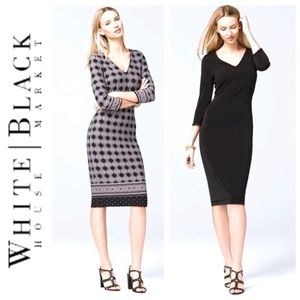 Copy-WHBM Reversible Black and white dress